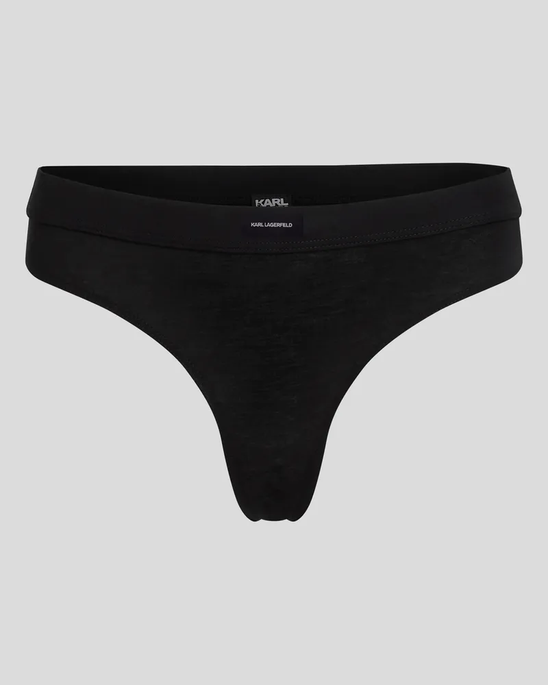 Karl Lagerfeld Essential tanga Mit Logo, Frau, Schwarz, Größe Schwarz