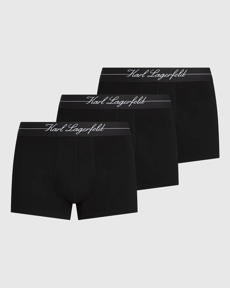 Karl Lagerfeld Hotel Karl Boxershorts – 3er-set, Male, Black-dark Shadow-cobalt, Size Black