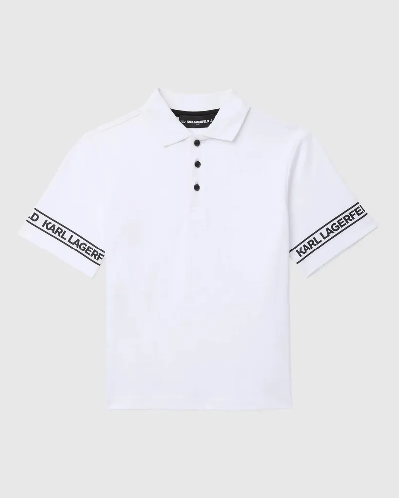 Karl Lagerfeld Poloshirt Mit Logo Für Jungen, Weiss, Größe: 8y Weiss