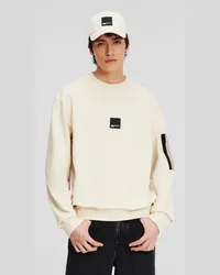 Karl Lagerfeld Klj sweatshirt aus Material-mix, Mann, Whitecap Gray Whitecap