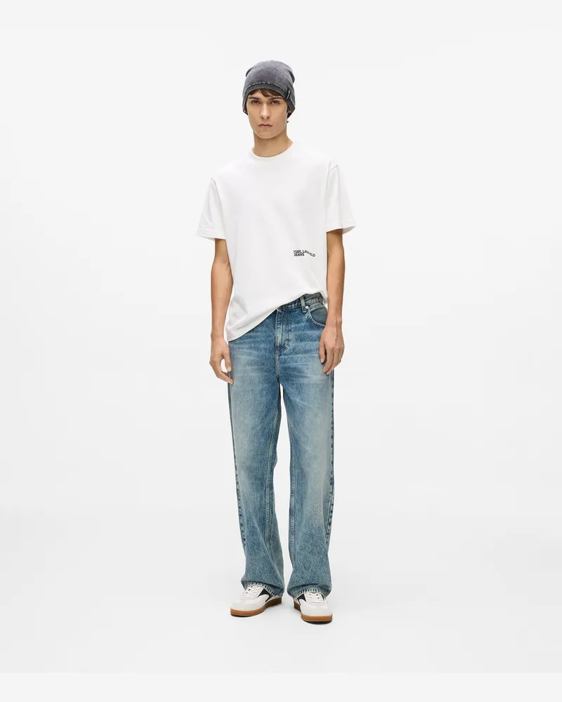 Karl Lagerfeld Locker Sitzende Jeans, Herren, Tinted Washed Blue, Größe Tinted