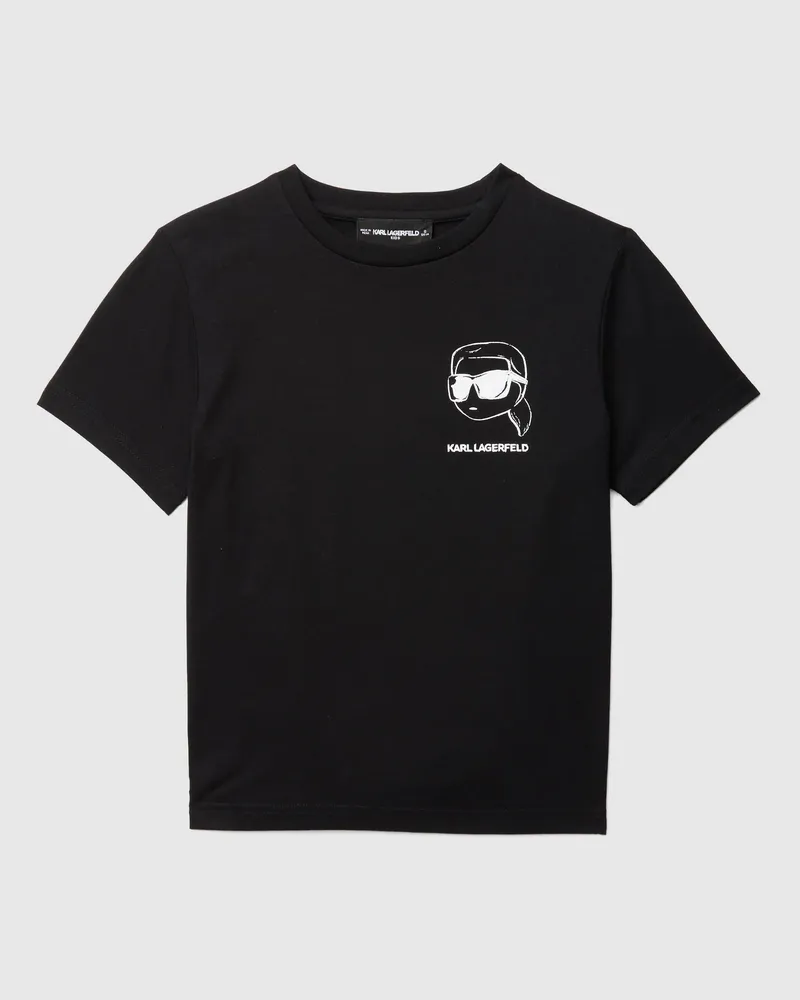 Karl Lagerfeld T-shirt Mit Ikon-kontur Für Jungenunisex, Schwarz, Size Black