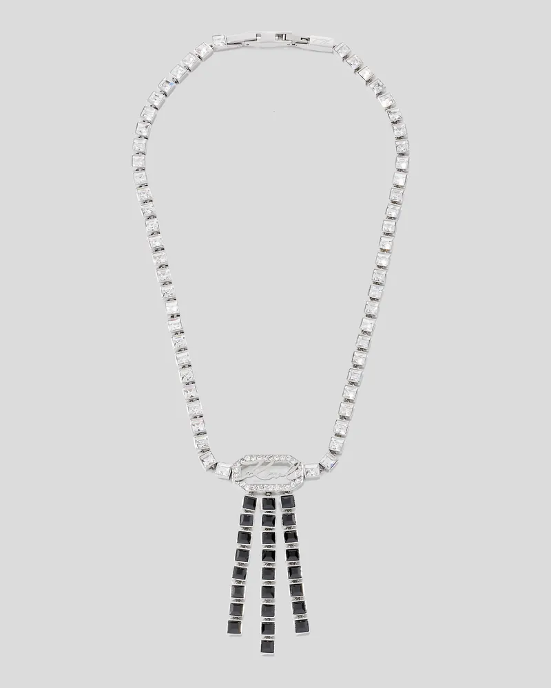 Karl Lagerfeld Signature Tropfen-halskette, Frau, Silver, Größe Silver