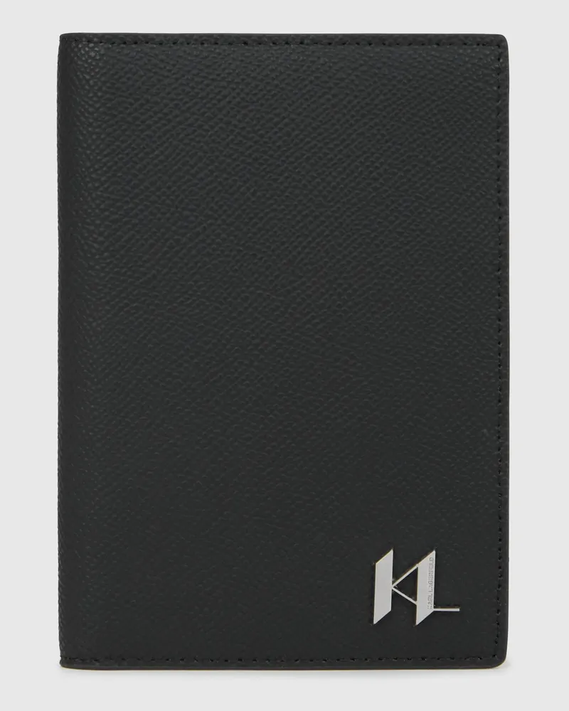 Karl Lagerfeld K/monogram Reisepassetui, Herren, Schwarz, Größe Schwarz