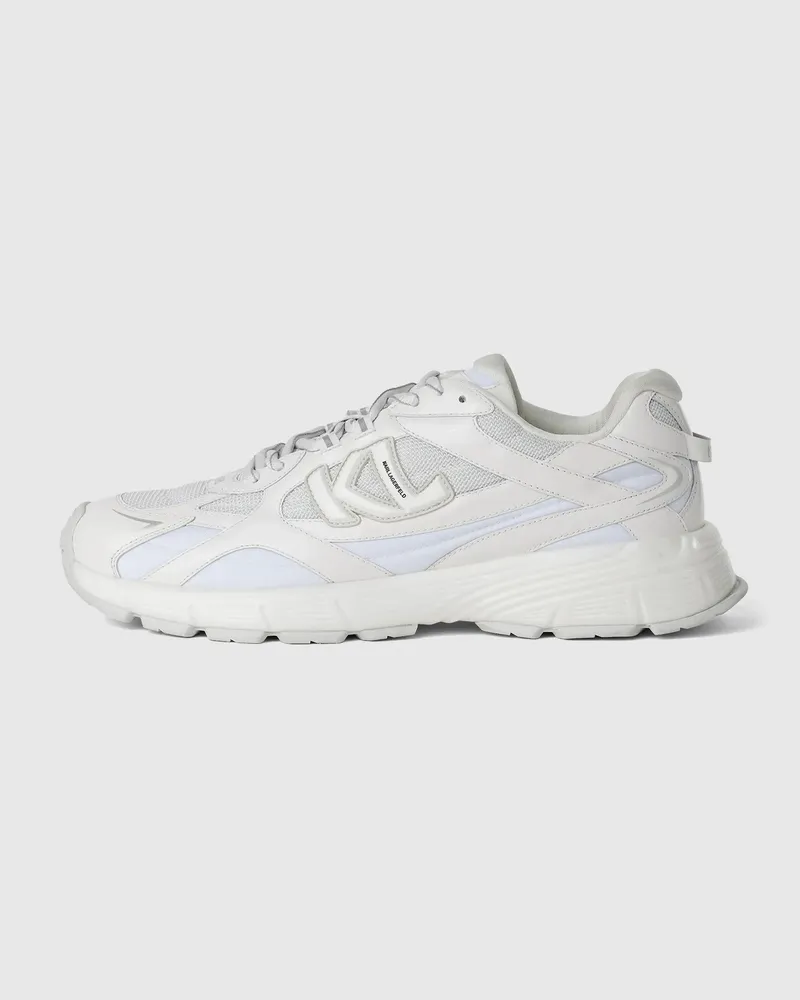 Karl Lagerfeld Orion Sneakers Mit Seitlichen Zierelementen, Herren, Weiss, Größe Weiss