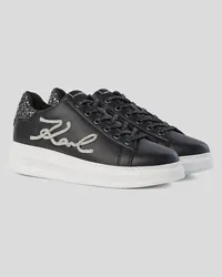 Karl Lagerfeld Kapri-signia-sneaker mit Strass, Frau, Schwarz/silber Schwarz