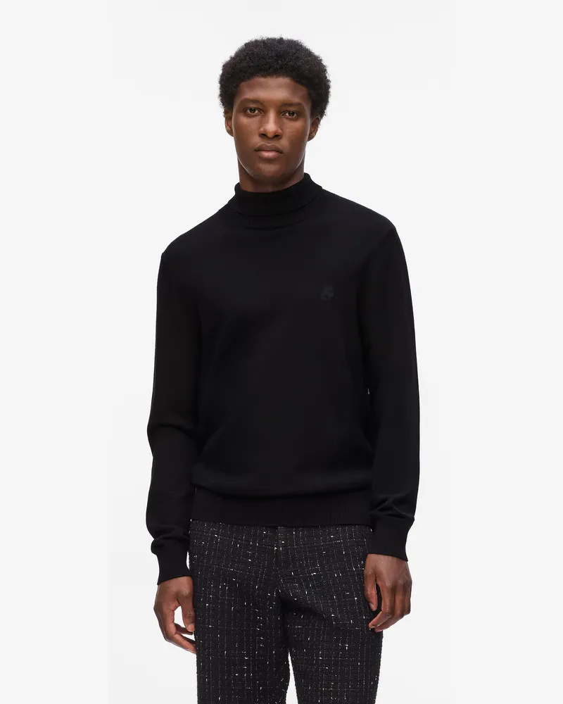 Karl Lagerfeld Kameo Rollkragenpullover, Herren, Schwarz, Größe Schwarz