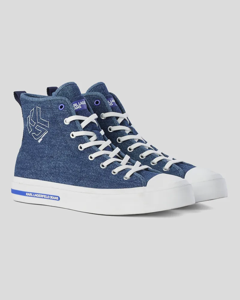 Karl Lagerfeld Vulc-sneakersmit Hohem Schaft, Mann, Mattblau, Größe Mattblau