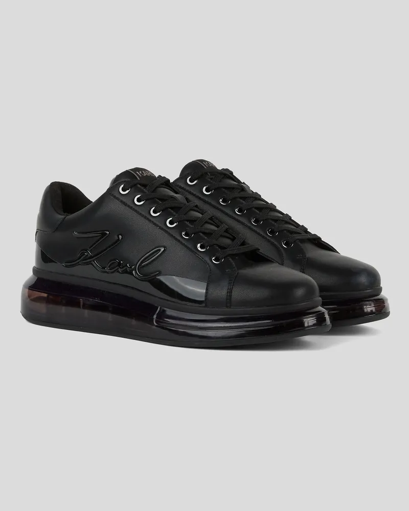 Karl Lagerfeld Kapri kushion signia Glänzende Sneaker, Mann, Schwarz, Größe Schwarz