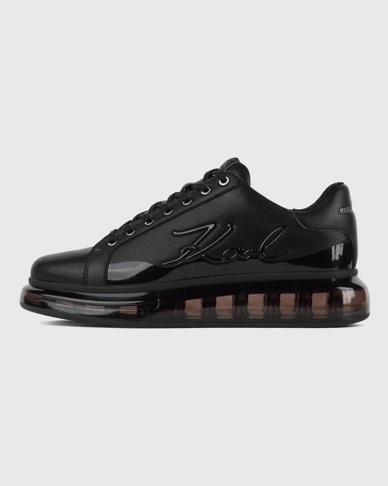 Karl Lagerfeld Kapri Kushion Signia Glänzende Sneaker, Herren, Schwarz, Größe Schwarz