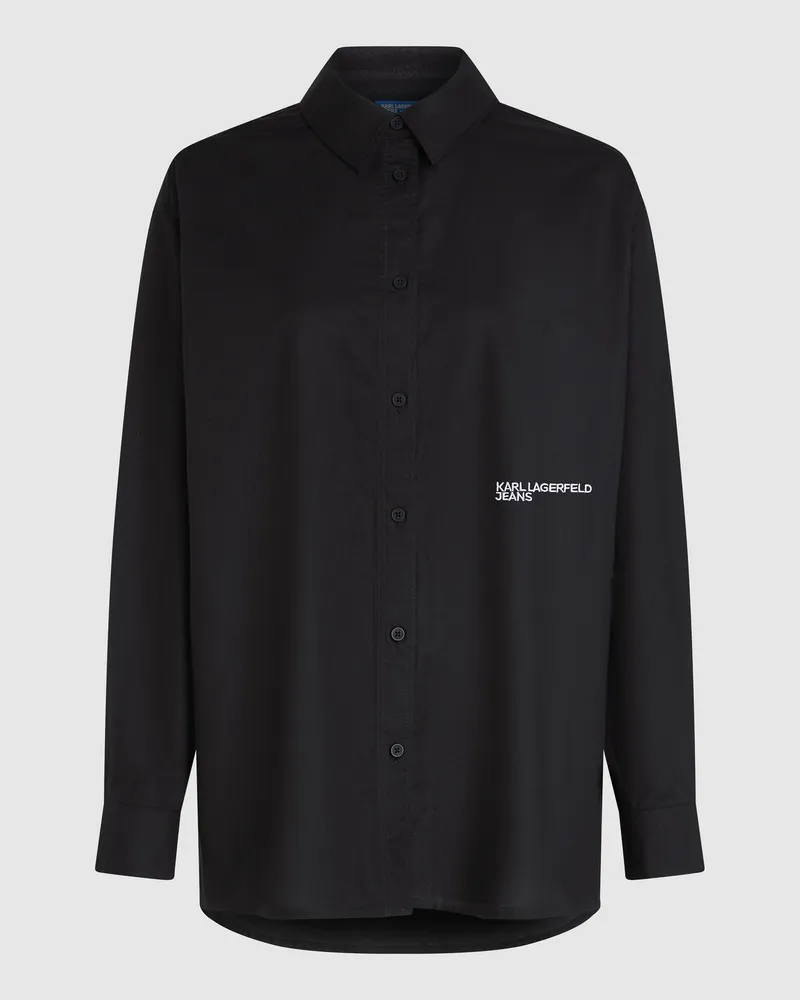 Karl Lagerfeld Oxford-hemd, Damen, Schwarz, Größe Schwarz