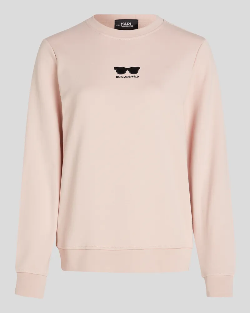 Karl Lagerfeld Sweatshirt Mit Sonnenbrille, Frau, Rose Smoke, Größe Rose