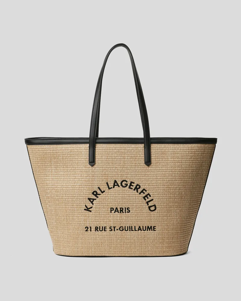 Karl Lagerfeld Rue St-guillaume Tote-bag Aus Bast, Frau, Natur, Größe Natur