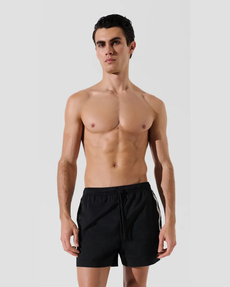 Karl Lagerfeld Boardshorts Mit Logo, Mann, Schwarz, Größe Schwarz