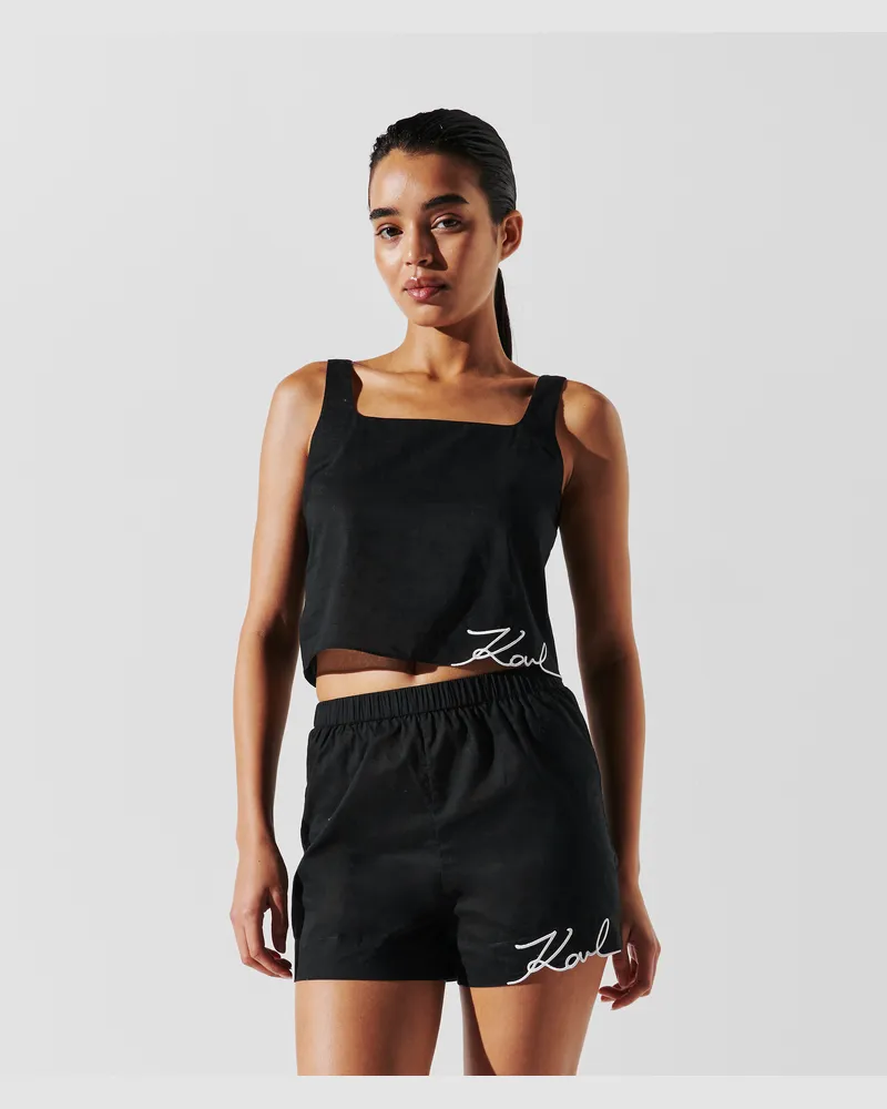 Karl Lagerfeld K/signature strand-shorts, Frau, Schwarz, Größe Schwarz