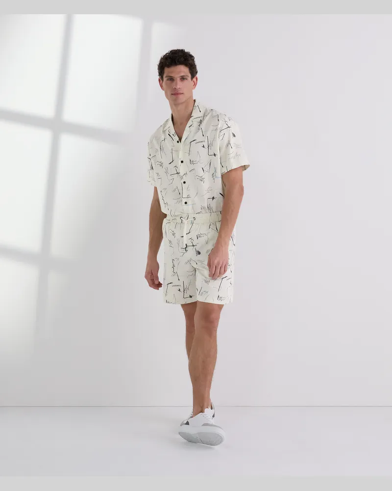 Karl Lagerfeld Shorts Mit All-over-print, Mann, Skizzen-Allover-Print, Größe Skizzen-allover-print