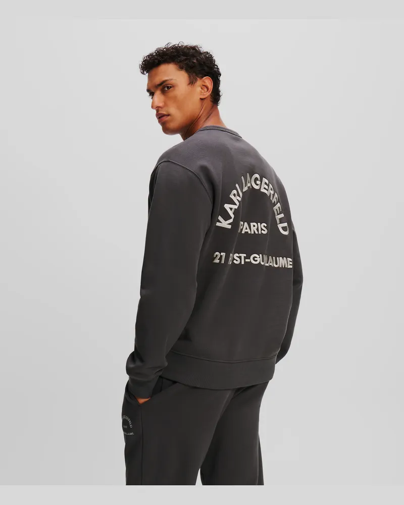 Karl Lagerfeld Rue st-guillaume Sweatshirt, Mann, Asphalt, Größe Asphalt