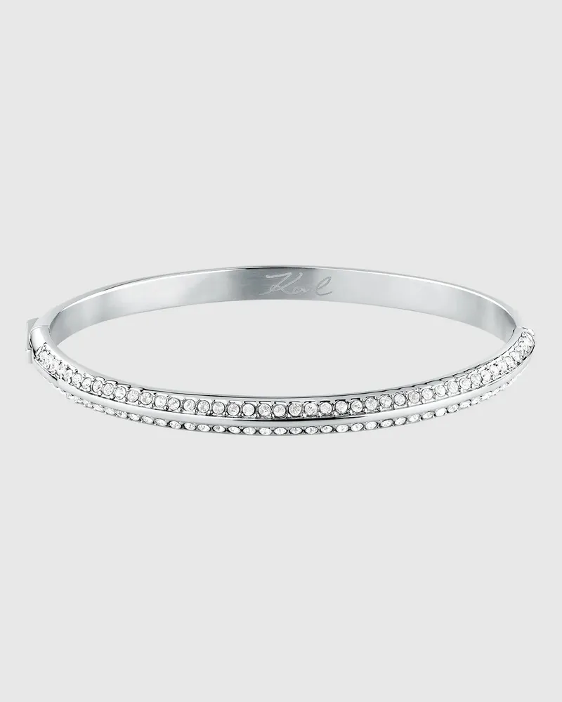 Karl Lagerfeld Silbernes Kristallarmband, Damen, Silver, Größe Silver