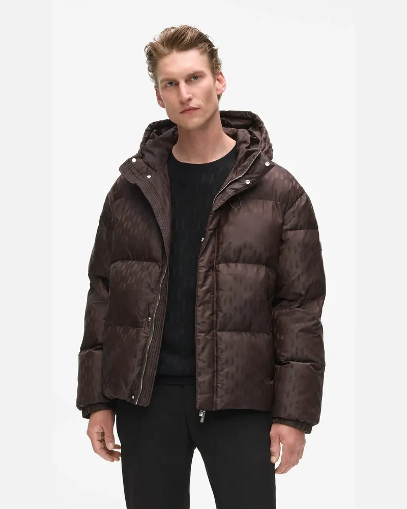 Karl Lagerfeld Daunenjacke Mit Monogram Und Kapuze, Male, Schwarz, Size Black
