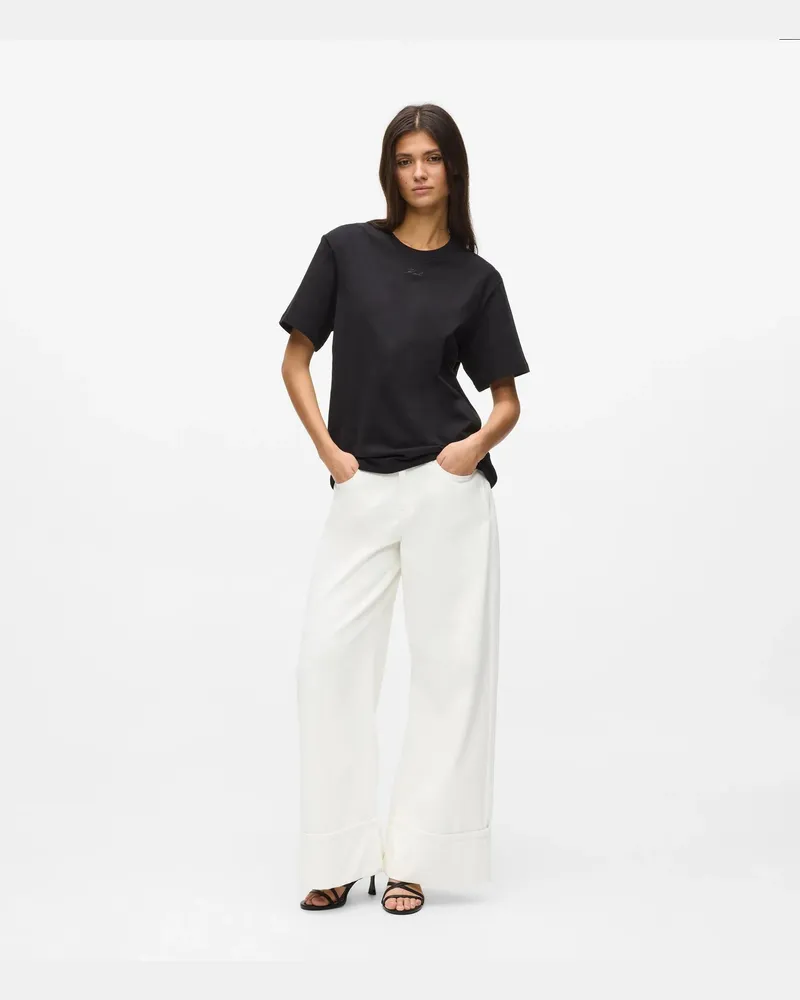 Karl Lagerfeld Jeans Mit Weitem Bein Und Aufschlägen, Damen, Offwhite Denim, Größe Offwhite