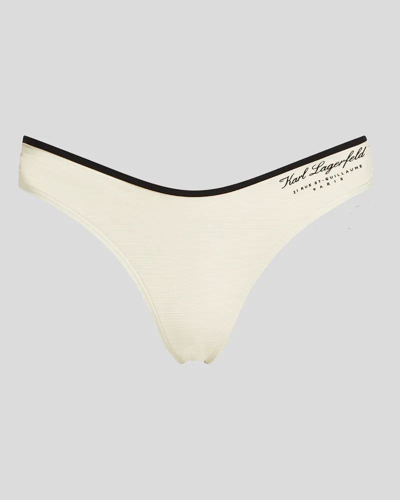 Karl Lagerfeld Hotel karl hochgeschnittene Bikini-hose, Frau, Cannoli Creme, Größe Cannoli