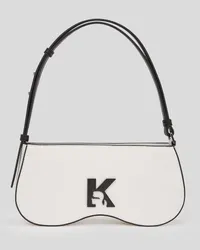 Karl Lagerfeld Klj Schultertasche in Sonnenbrillenform, Frau, Weiss Weiss