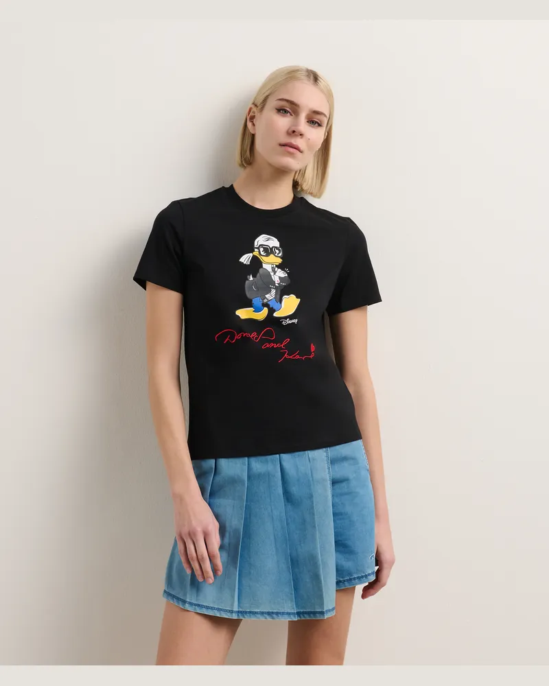 Karl Lagerfeld Disney X Kl T-shirt, Frau, Schwarz, Größe Schwarz