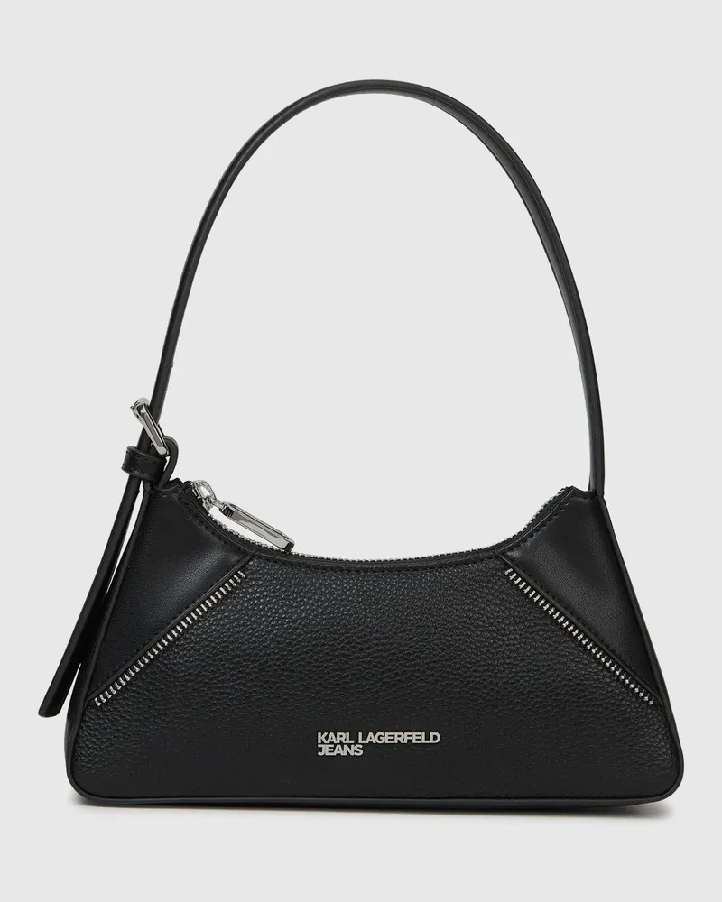 Karl Lagerfeld Rebellische Kleine Schultertasche, Female, Schwarz, Size Black