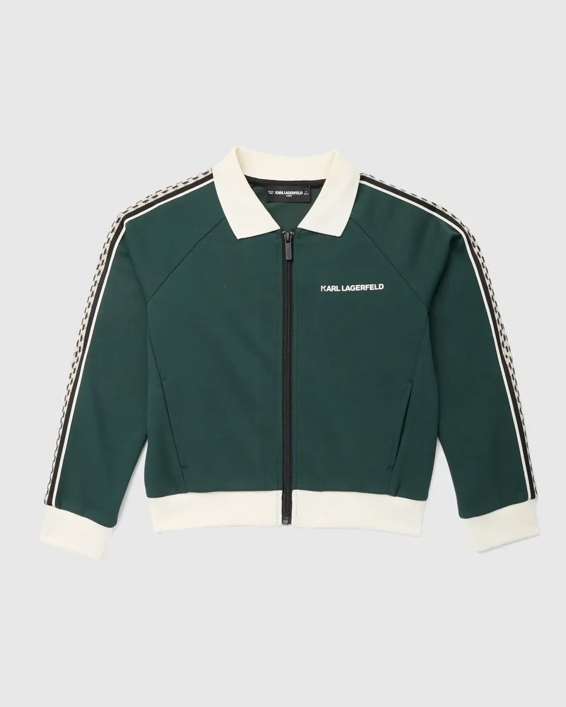 Karl Lagerfeld Jungen Sportliches Sweatshirt Mit Reißverschlussunisex, Emerald, Size Green