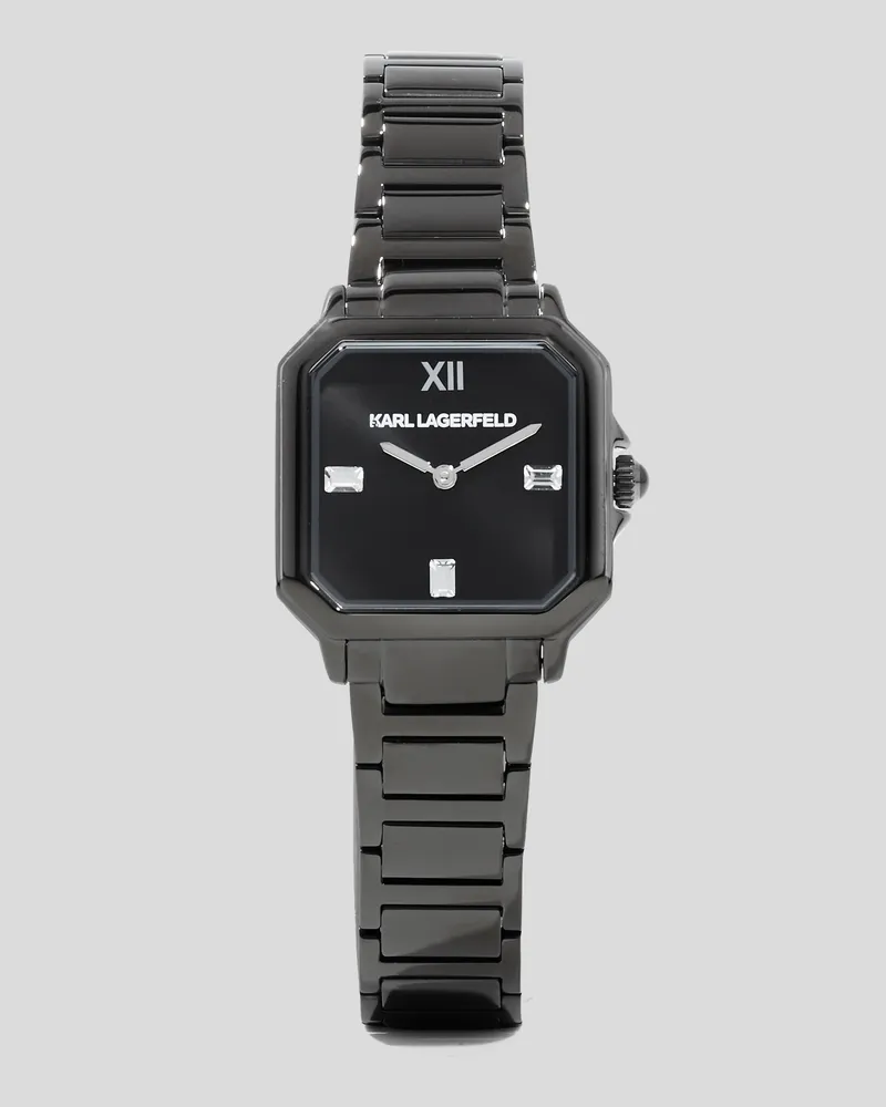 Karl Lagerfeld Logo Square Watch, Frau, Gunmetal, Größe Gunmetal