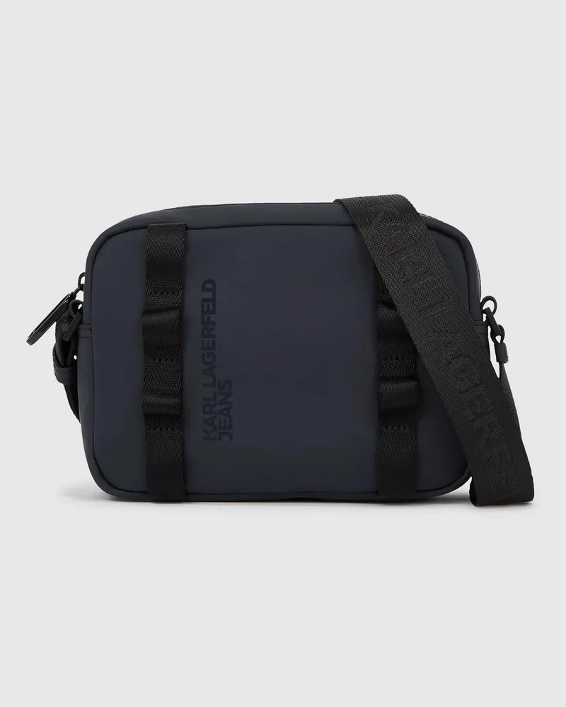 Karl Lagerfeld Beschichtete Kameratasche, Herren, Steinblau, Größe Steinblau