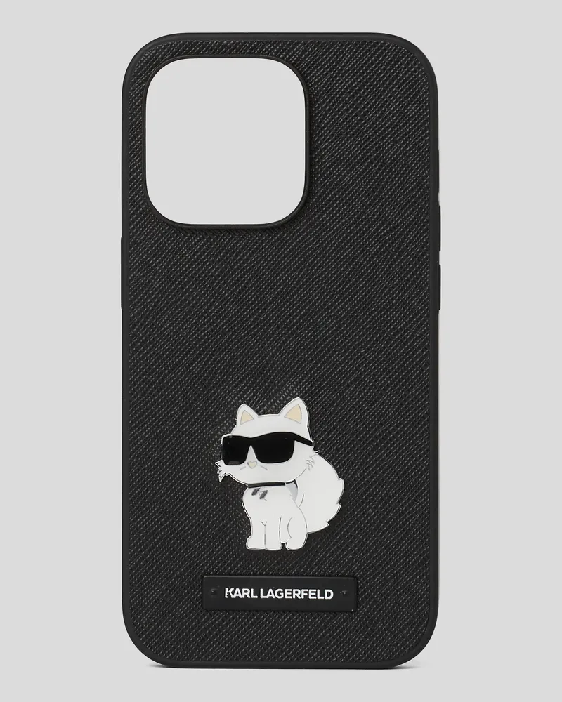 Karl Lagerfeld Ikon choupette schutzhülle Für Das Iphone 16 pro max, Frau, Schwarz, Größe Schwarz