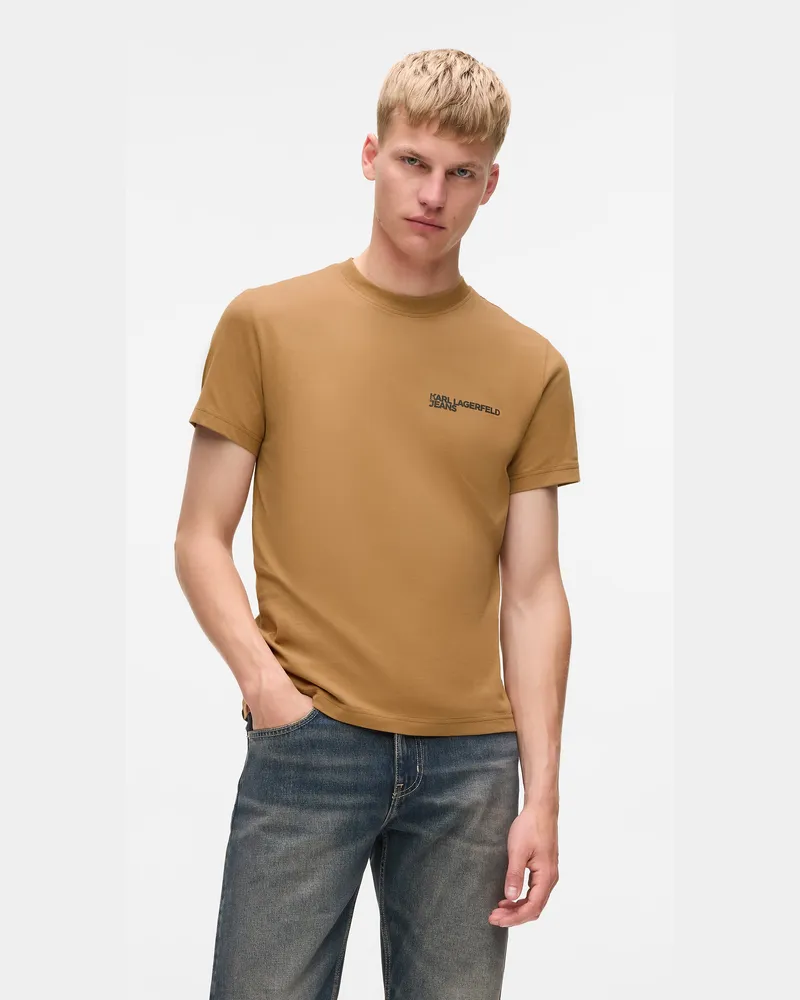 Karl Lagerfeld Schmal Geschnittenes T-shirt, Herren, Streifenhörnchen, Größe Streifenhörnchen