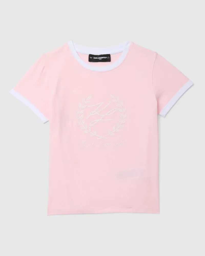 Karl Lagerfeld Autograph T-shirt Für Mädchen, Hellrosa, Größe Hellrosa