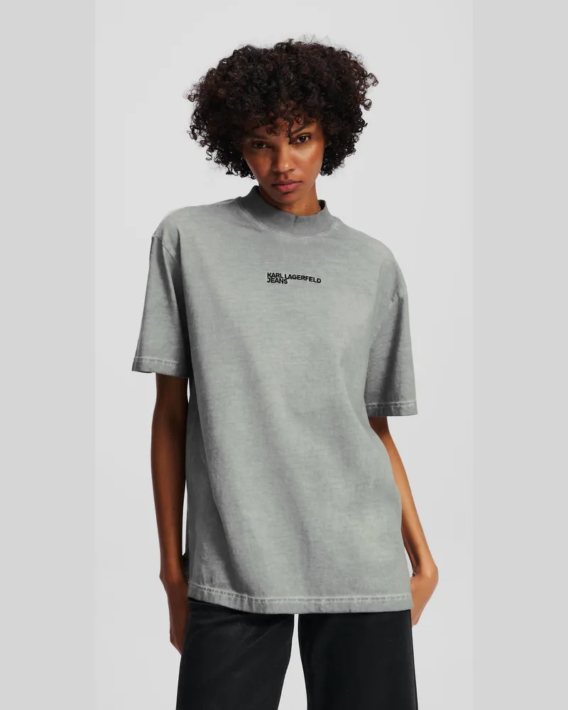 Karl Lagerfeld T-shirt Mit Waschung, Frau, Monument, Größe Monument