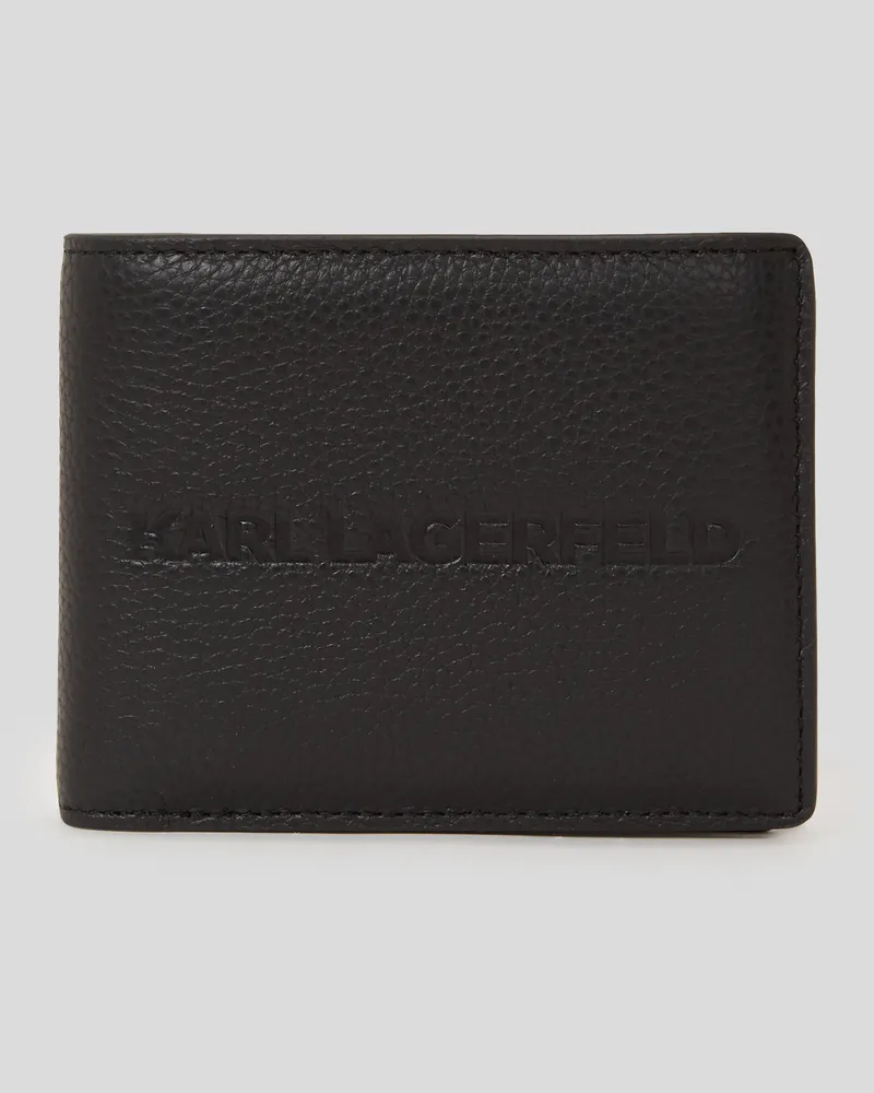 Karl Lagerfeld K/essential faltportemonnaie Aus Leder, Mann, Schwarz, Größe Schwarz