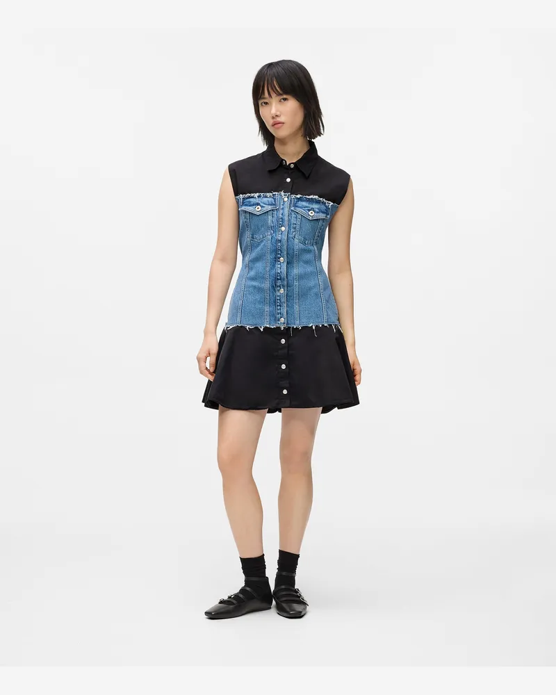 Karl Lagerfeld Denim-bustierkleid, Damen, Blattgrün, Größe Blattgrün