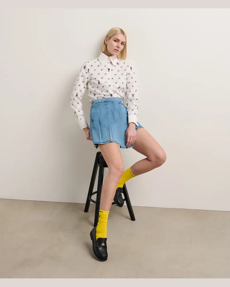 Karl Lagerfeld Disney X Kl Skort, Frau, Mid Blue, Größe Mid