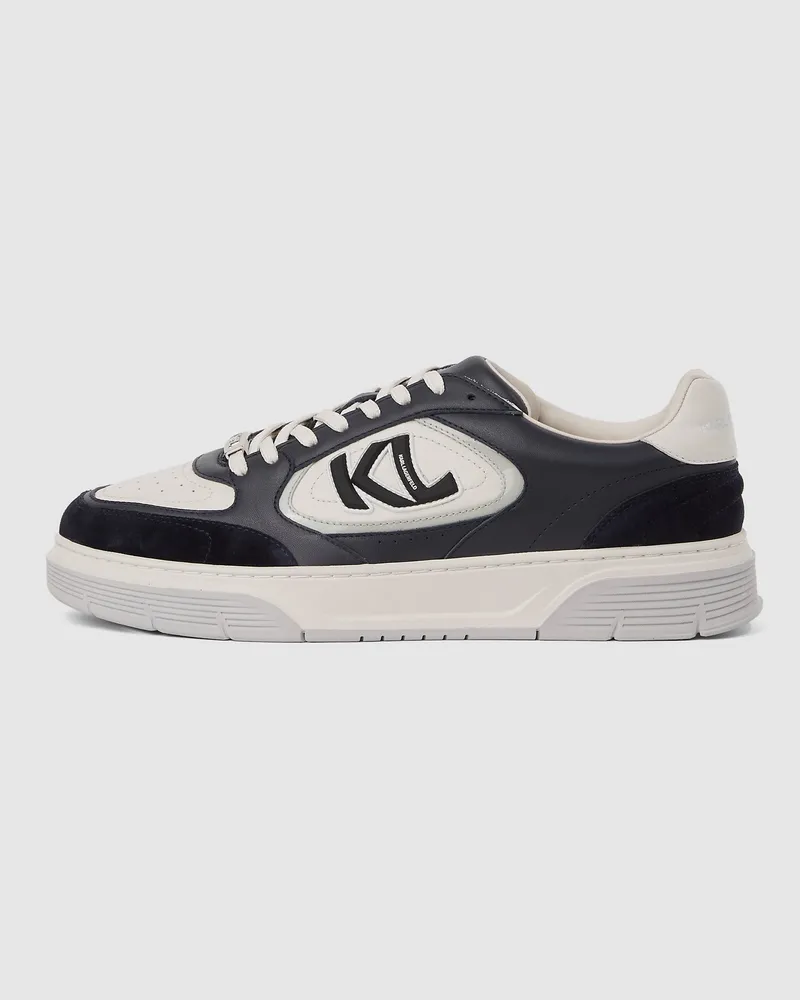 Karl Lagerfeld Kourtney Sneakers Mit Seitlichen Zierelementen, Herren, Marineblau, Größe Marineblau