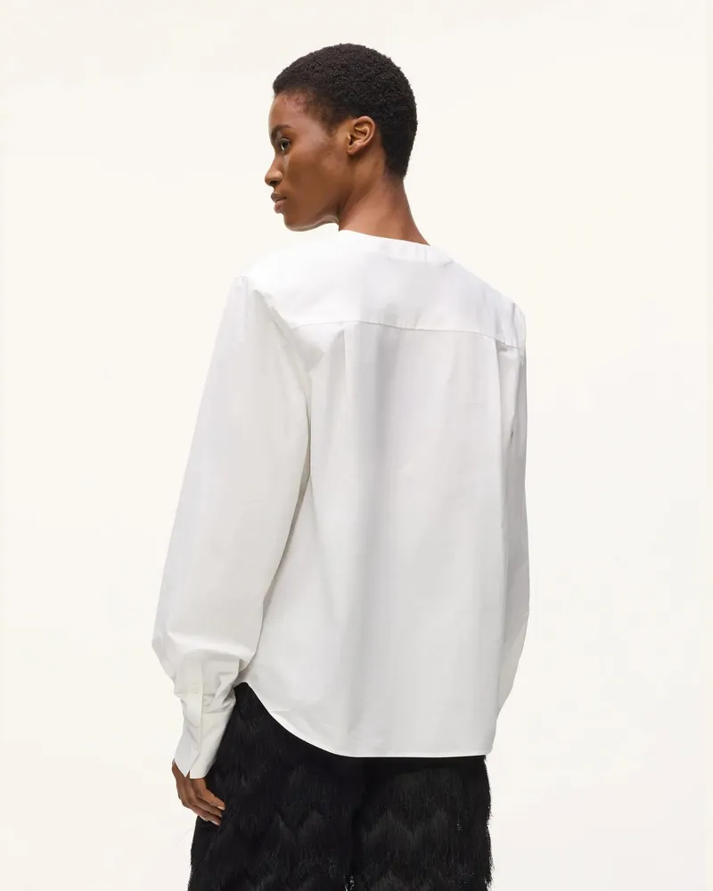 Karl Lagerfeld Kl Studio Hemd Mit V-ausschnitt, Damen, Weiss, Größe Weiss