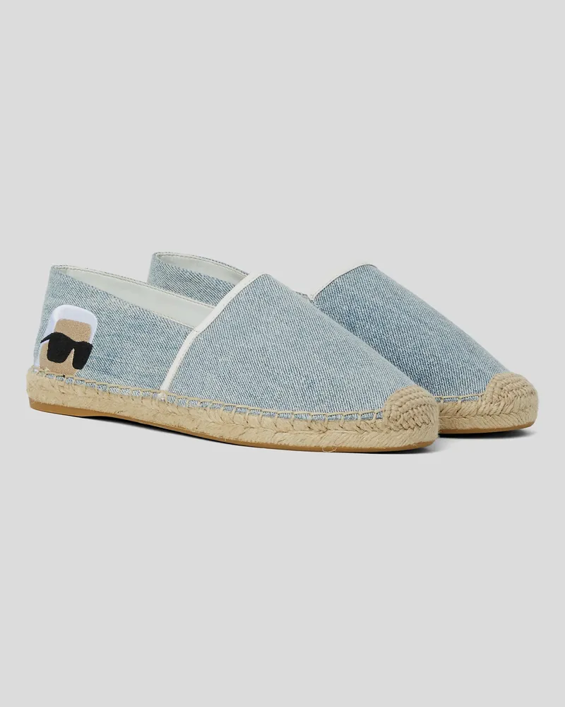 Karl Lagerfeld Ikon Nft Denim-espadrilles, Frau, Blau, Größe Blau