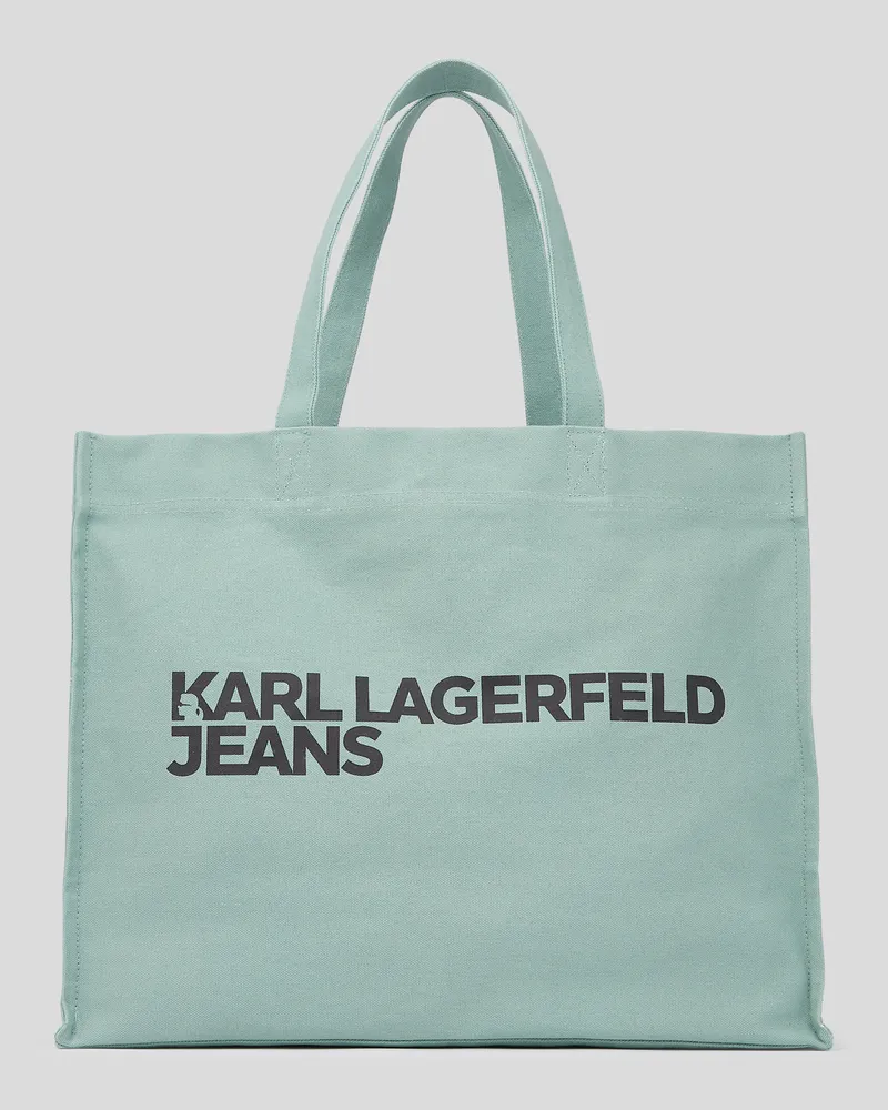 Karl Lagerfeld Stofftasche Mit Logo, Frau, Granitgrün, Größe Granitgrün