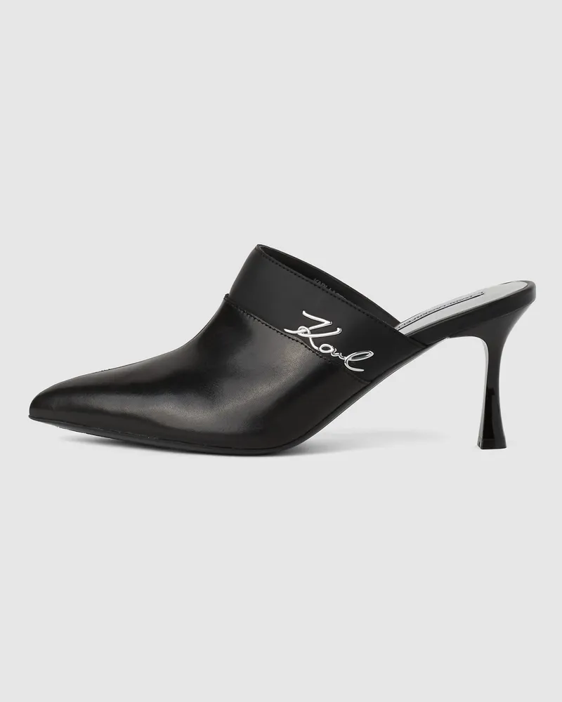 Karl Lagerfeld Sienna Mules Mit Absatz, Damen, Schwarz/silber, Größe Schwarz