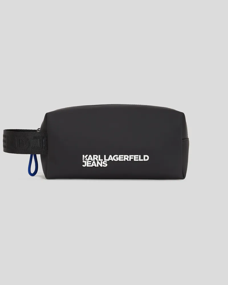 Karl Lagerfeld Beschichteter Kulturbeutel, Mann, Schwarz, Größe Schwarz