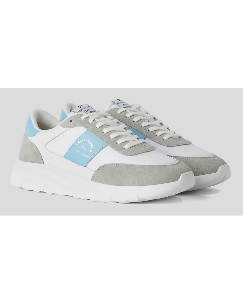 Karl Lagerfeld Rue St-guillaume band-sneaker, Mann, Weiss/blau Weiss