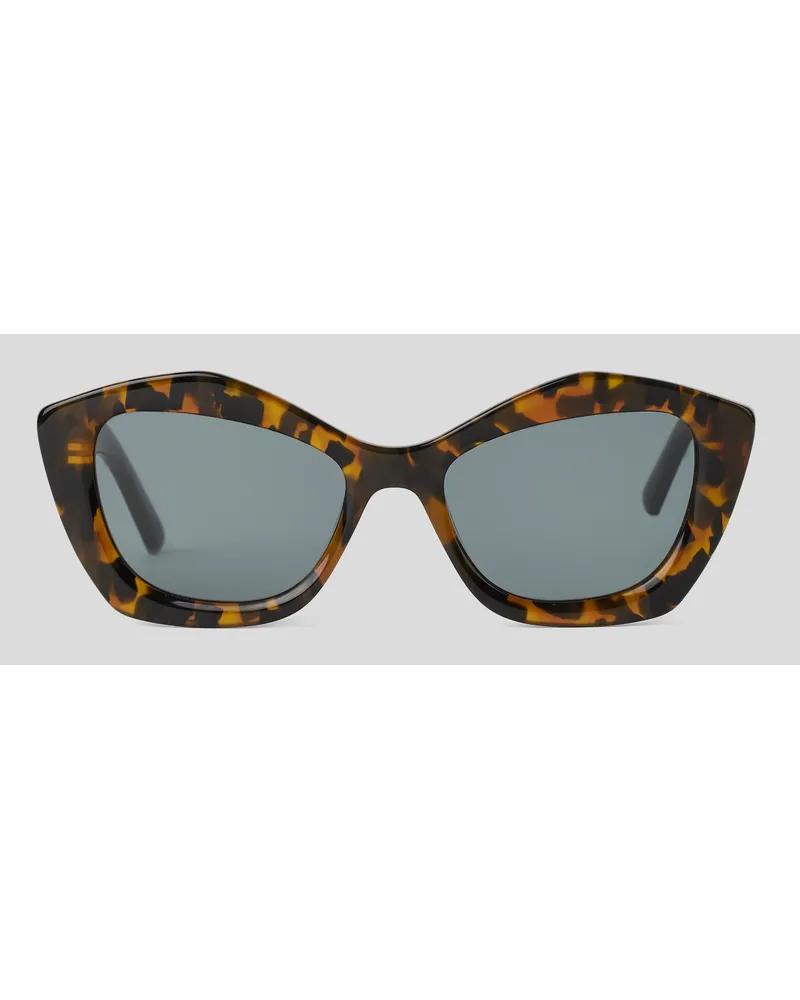 Karl Lagerfeld Heritage sonnenbrille in Schmetterlingsform, Frau, Braun Braun