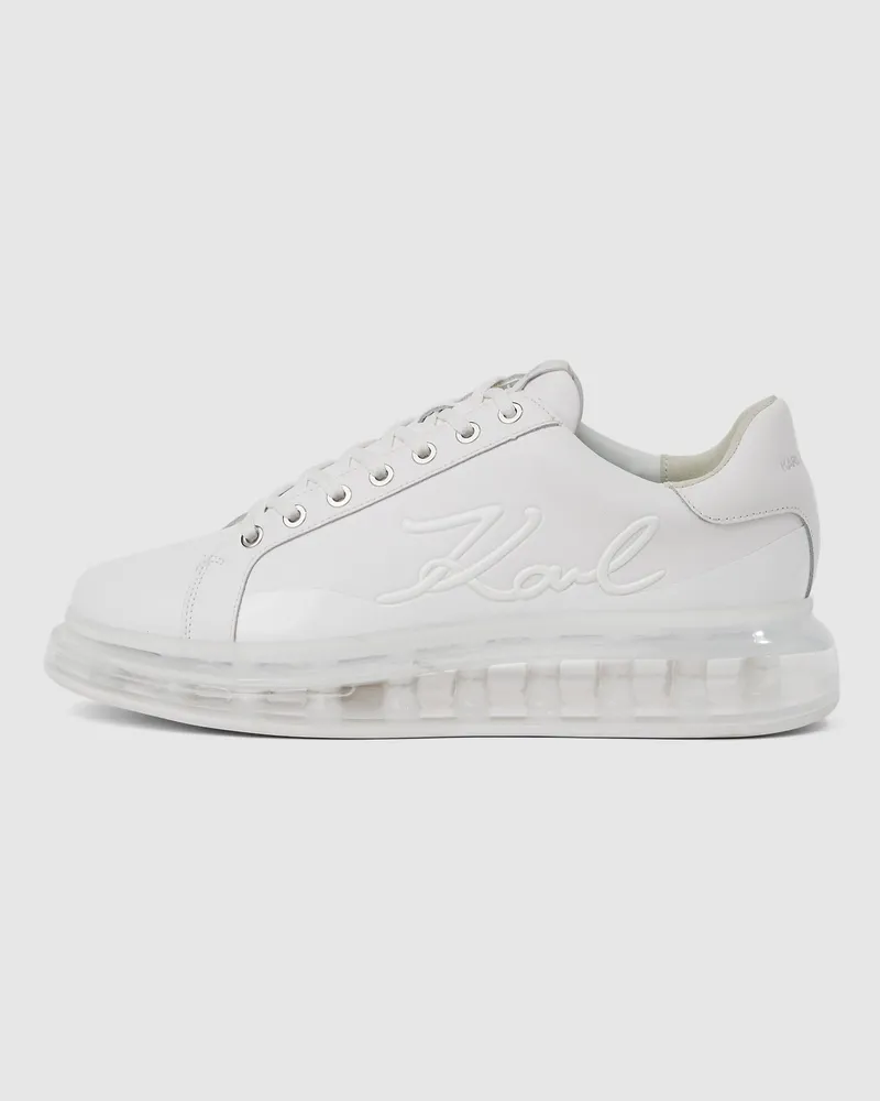 Karl Lagerfeld Kapri Kushion Signia Glänzende Sneaker, Herren, Weiss, Größe Weiss