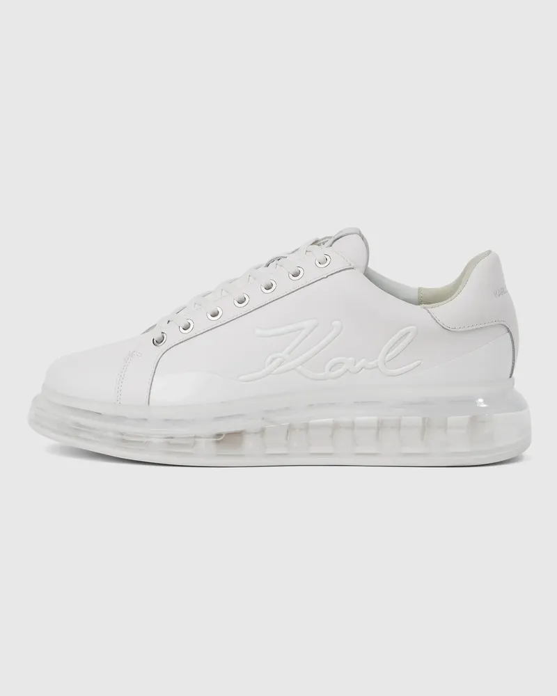 Karl Lagerfeld Kapri Kushion Signia Glänzende Sneaker, Herren, Weiss, Größe Weiss
