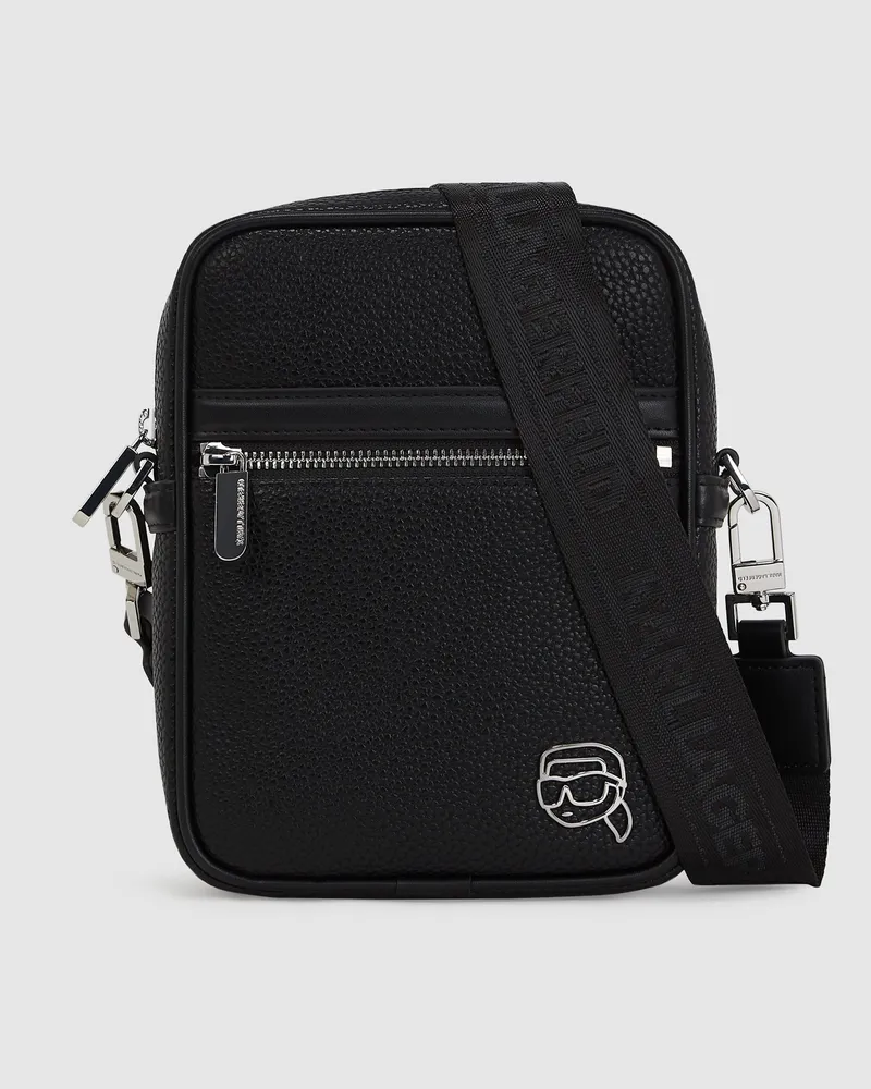 Karl Lagerfeld Ikon Outline Umhängetasche, Herren, Schwarz, Größe Schwarz