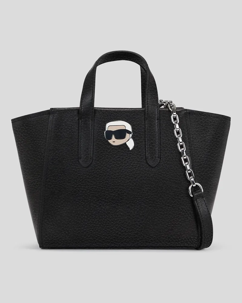 Karl Lagerfeld Ikon genoppte Tote-bag, Frau, Schwarz, Größe Schwarz